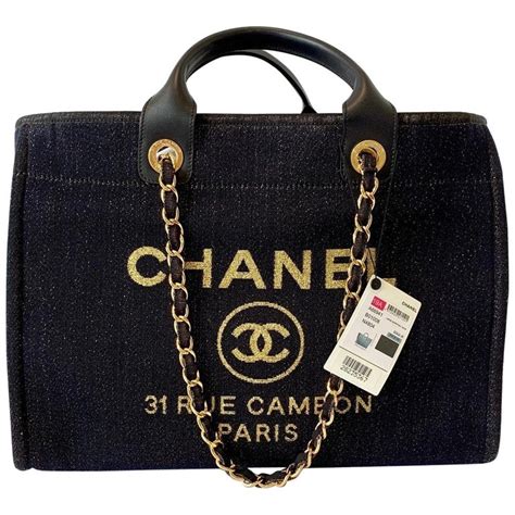 chanel denim tote bag 2019|chanel large tote bag price.